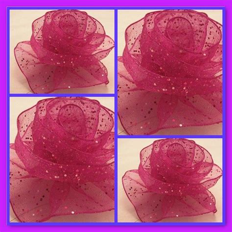 Wire Ribbon Rose Mosaic Ribbon Roses Wired Ribbon Ribbon Flowers