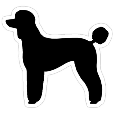 Black Standard Poodle Silhouette Stickers By Jenn Inashvili Redbubble