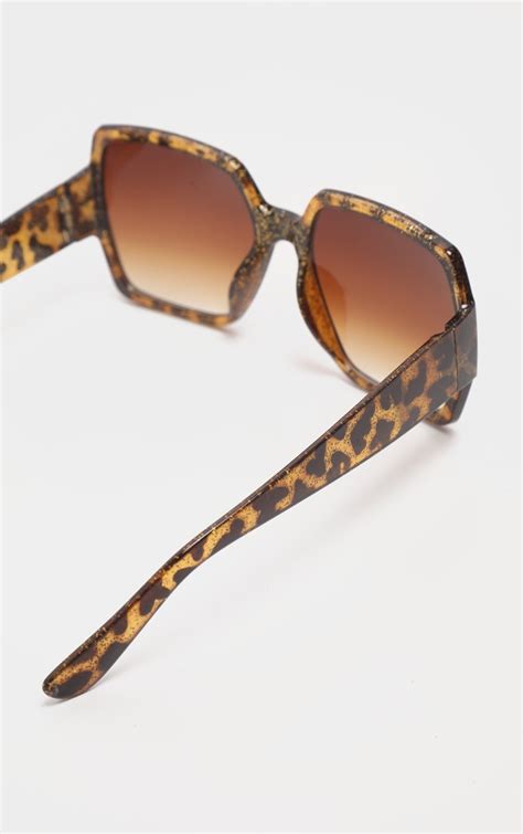 tortoiseshell square oversized sunglasses prettylittlething