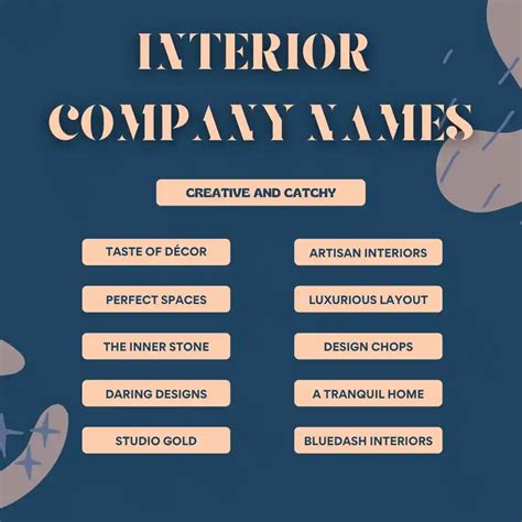 400 Catchy And Creative Interior Company Names 2023 Brand Makers