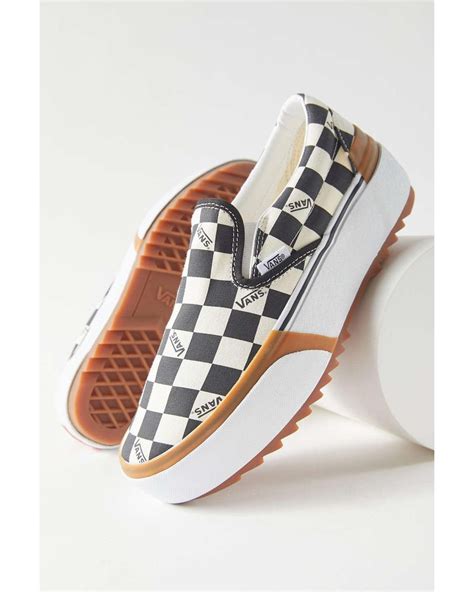 Vans Checkerboard Stacked Slip On Sneaker Lyst