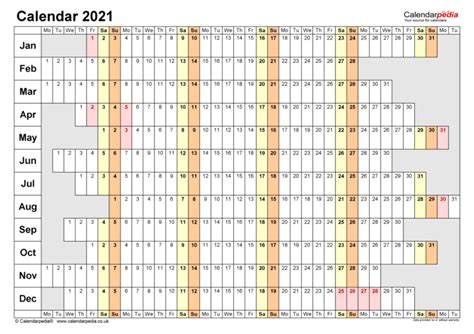 Microsoft Word Printable Calendar 2021 Free Letter Templates