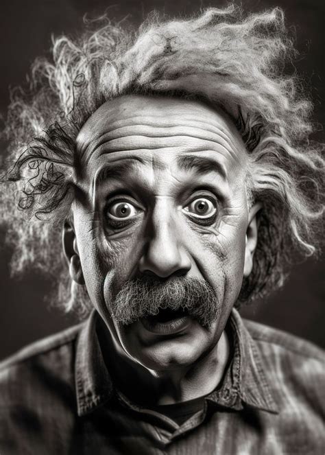 Crazy Albert Einstein Poster By Arturo Vivo Displate