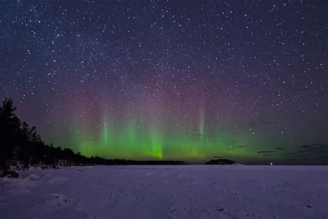 Winter Northern Lights Michigan Nature Photos By Greg Kretovic