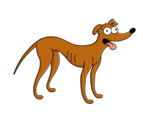 Greyhound From The Simpsons Tv Series Santas Little Helper Ayudante