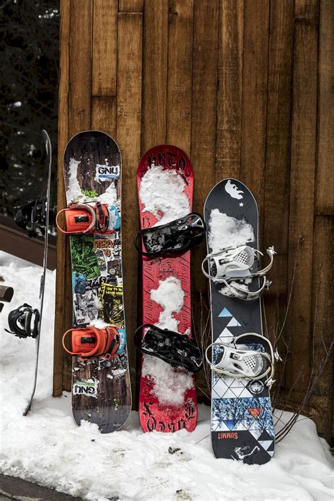 Snowboards Standing On The Wall Image Free Stock Photo Public