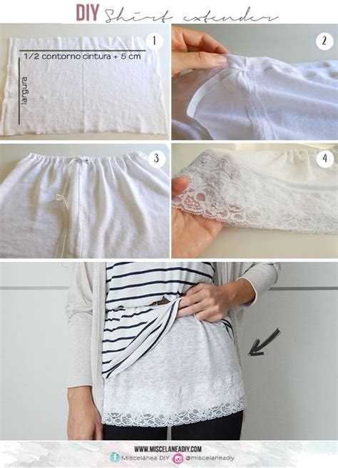 Do you show too much when you bend over? DIY sewing | Shirt Extender | Lace Extender | Cosiendo camisas, Arreglo de ropa, Costura hazlo ...