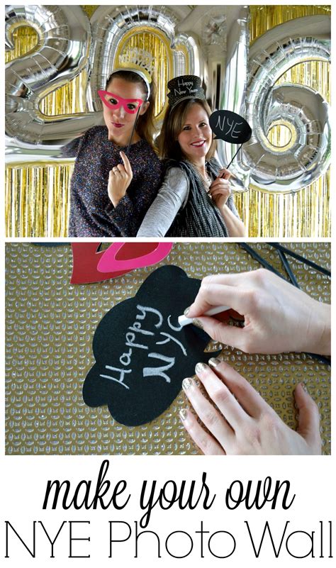 make your own nye photo wall back drop with this easy tutorial and party supplies from shindigz