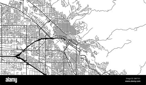Urban Vector City Map Of Boise Usa Idaho State Capital Stock Vector