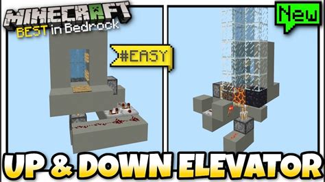 Minecraft Up And Down Elevator Redstone Tutorial Mcpe Bedrock