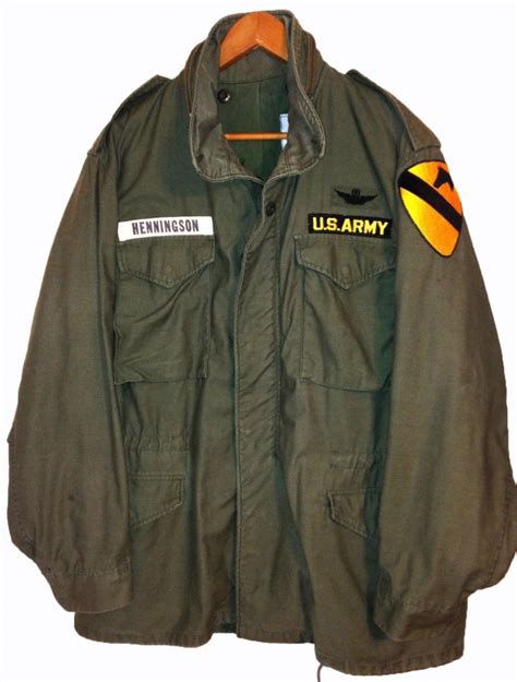 Fältjacka M65 1st Cavalry Division Pilot Vietnam Era L L Uniformer