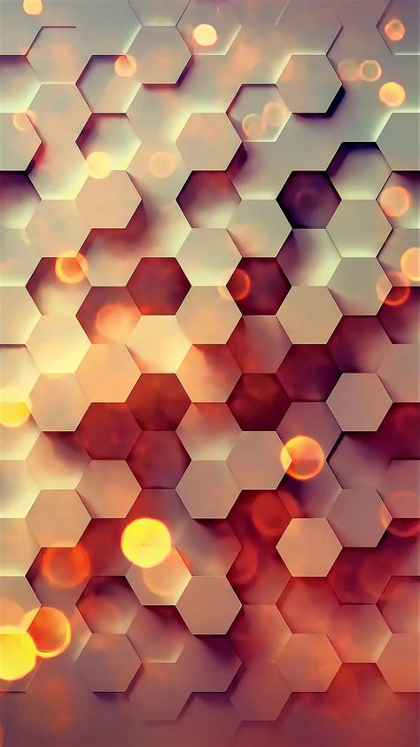 2k Free Download Hexagons 3d Abstract Android Background