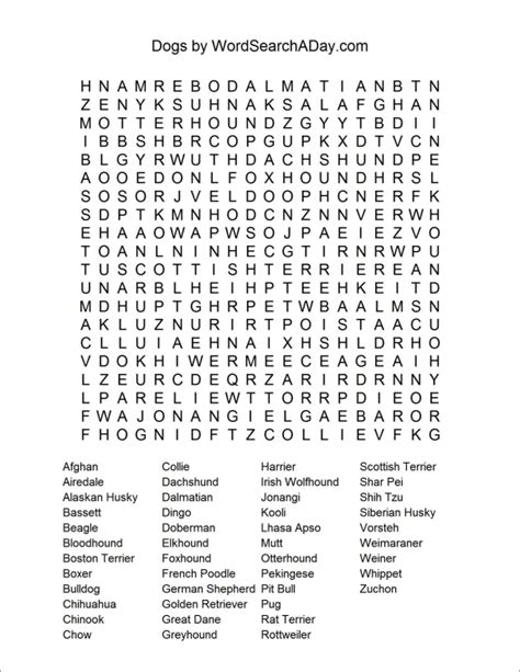 Going To The Dogs Word Search A Day