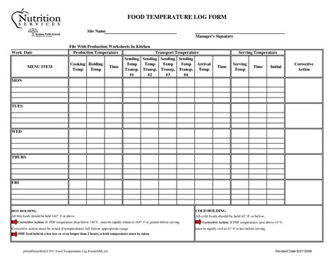 14 Food Journal Printable Worksheet