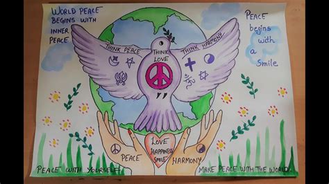 How To Make International Peace Day Poster L Drawing On Peace And