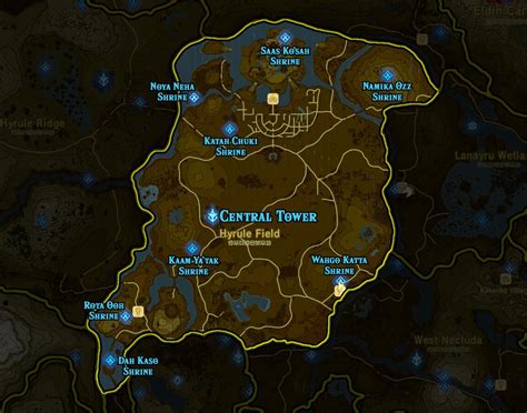 Zelda Breath Of The Wild Shrine Maps And Locations Zelda Breath Of