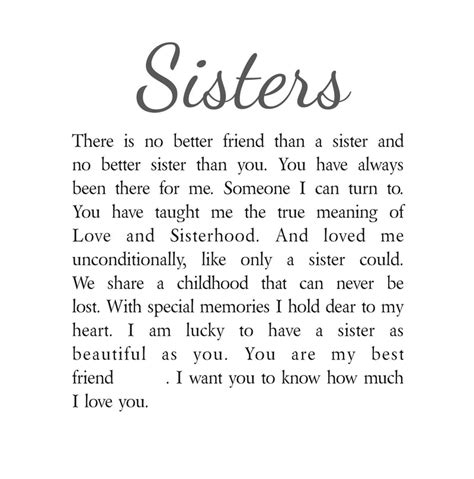 Sisters Personalised Box Frame Poem