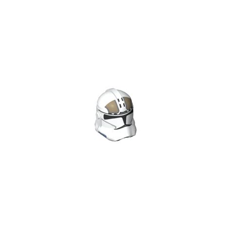 Lego White Clone Trooper Helmet With Dark Tan Gunner Markings 33469
