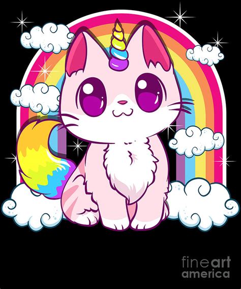 Cartoon animals animal drawings cute illustration animal pillows baby clip art cute pictures cute animals cute cartoon cartoon cow. Cute Unicorn Cat Adorable Smiling Rainbow Kitty Digital Art by The Perfect Presents