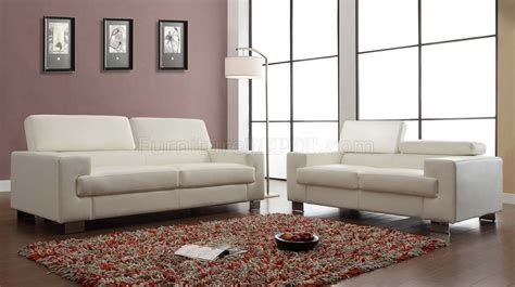 Vernon Sofa 9603wht In White Bonded Leather By Homelegance