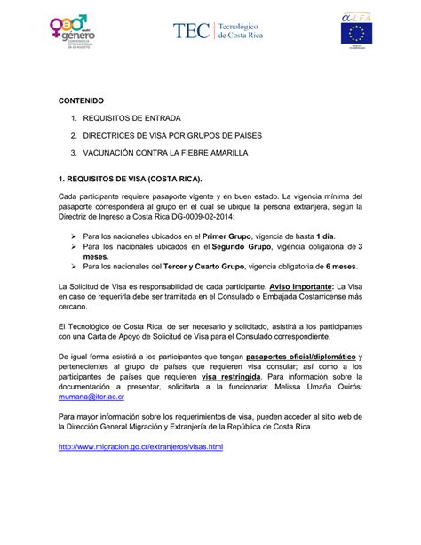 Formato Modelo Carta De Solicitud De Visa Republica Dominicana