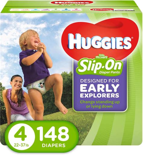 Huggies Little Movers Diaper Pants Size 4 148 Count One Month Supply