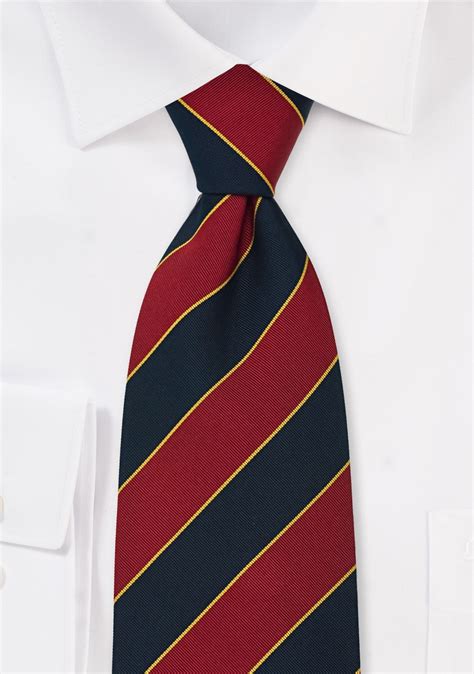 British Stripe Necktie In Red And Blue Cheap