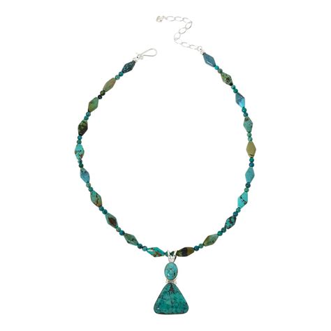 Jay King Multicolor Hubei Turquoise Pendant With Bead Necklace