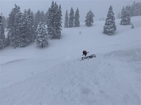 Very Deep Day In Ne Oregon Yesterday Snowmobiling