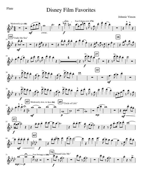 Free Printable Flute Music Disney Printable Templates
