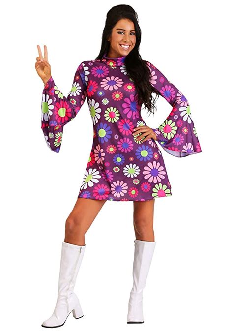 Costumes Reenactment Theater Adult 60s 70s Hippie Go Go Girl Mod Groovy Costume Costumes