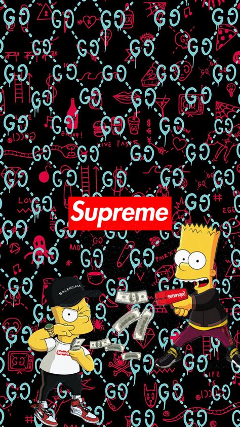 Dope simpsons wallpapers top free dope simpsons backgrounds. supreme bape simpsons - Image by adellah048