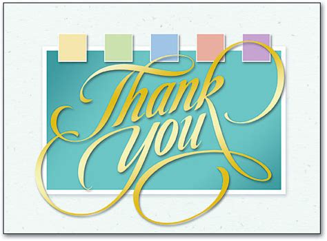 Little Squares Thank You Folding Card Smartpractice Chiropractic