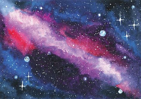 Galaxy Milky Way Painting By Maya Galleas Fine Art America