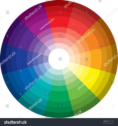 96 Color Spectrum Wheel Vector 1371721 Shutterstock