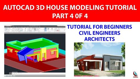 Autocad 3d House Modeling Tutorial For Beginners Part 4