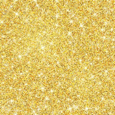Seamless Gold Glitter Texture Isolated On Golden Background