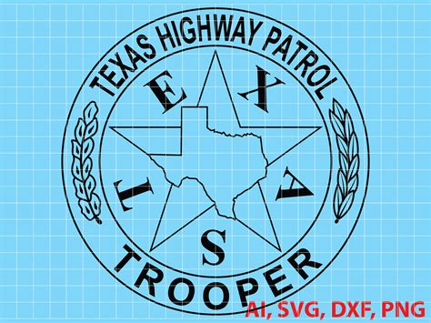 Texas Highway Patrol Trooper Police Logo Seal Badge Custom Etsy Portugal