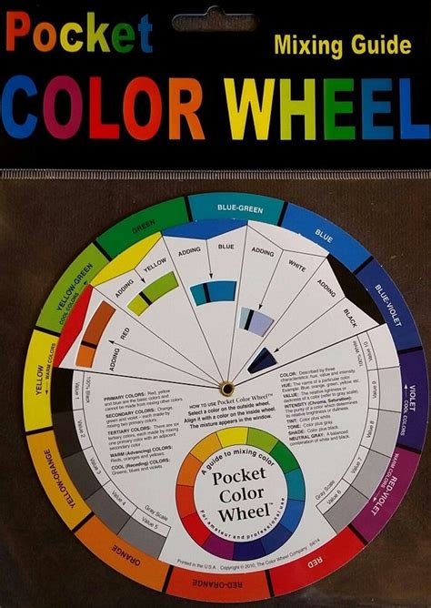 Color Wheel Mixing Guide Color Matching Guide Pocket Color Guide