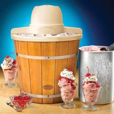 4 Quart Electric Ice Cream Maker By Nostalgia Electrics Petagadget