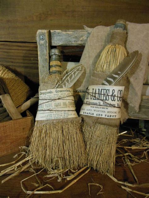 Primitive Early Cabin Vintage Whisk Broom General Store Gathering