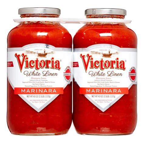 Victoria White Linen Marinara Sauce 40 Oz 2 Ct