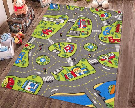 Play Mat For Children Childrens Road Mats Play Rug Road Etsy