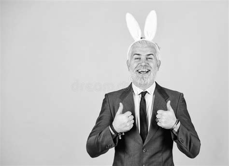 Bring Out Your Inner Rabbit Easter Rabbit Happy Businessman Wear