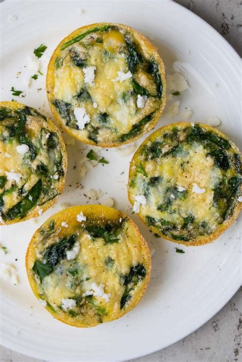 Spinach Egg Muffins With Feta Cheese Stephanie Kay Nutrition