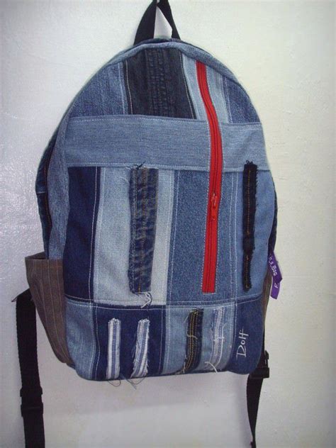 Old Jeans To Backpacks Recyclart Backpacks Comfortable Denim