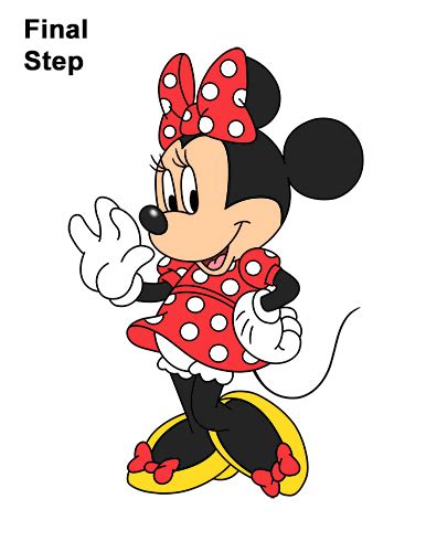 How To Draw Minnie Mouse Full Body