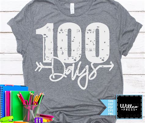 100 Days Of School Svg 100th Day Svg Png Dxf Svg Files For Cricut