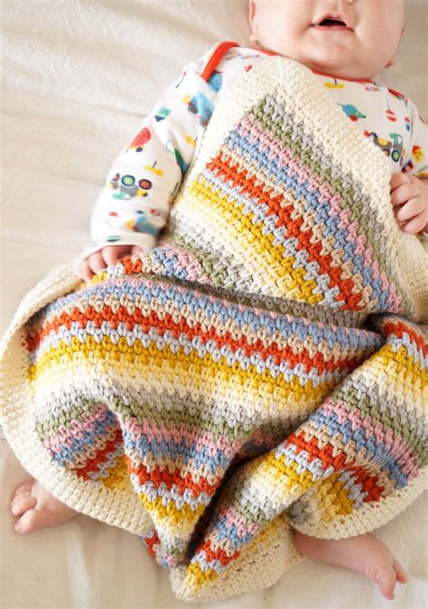 Baby Afghan Patterns Easy Crochet Beginner Pattern Boy Blanket