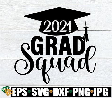 2021 Grad Squad Grad Squad Senior Svg Graduation Svg Grad Etsy